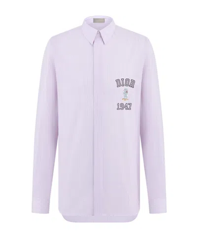 Dior Striped Long-sleeved Shirt In Multicolor
