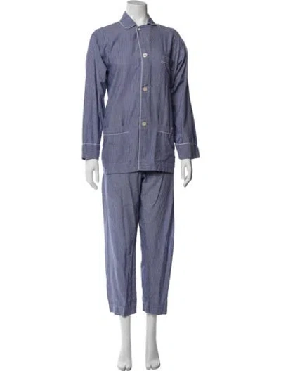 Pre-owned Dior Striped Lounge Set In Blue