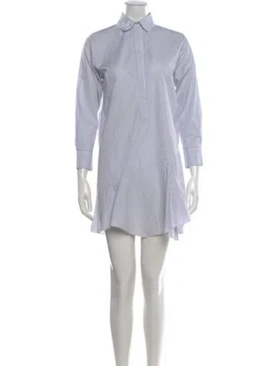Pre-owned Dior Striped Mini Dress In Blue