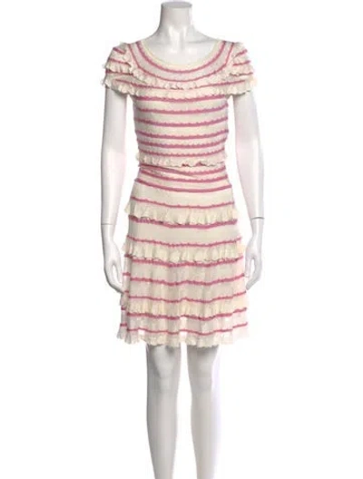 Pre-owned Dior Striped Mini Dress In Multi