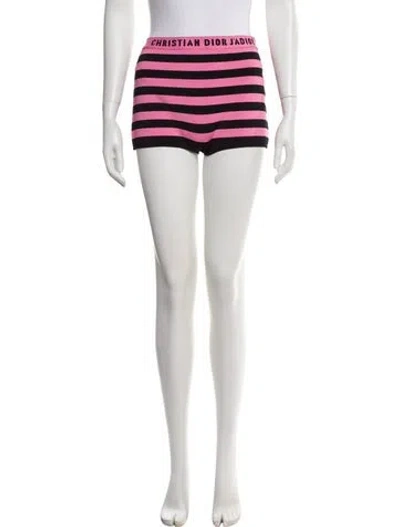Pre-owned Dior Striped Mini Shorts In Pink
