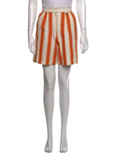 Pre-owned Dior Striped Mini Shorts In Pink