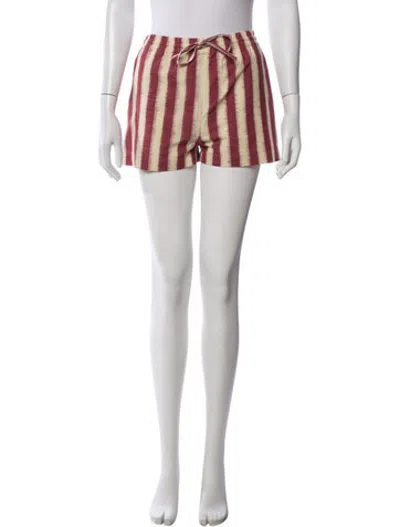Pre-owned Dior Striped Mini Shorts In Yellow