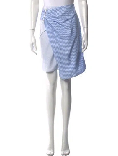Pre-owned Dior Striped Mini Skirt In Blue