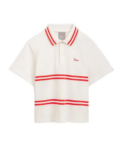 Dior Striped Polo Shirt In Multi
