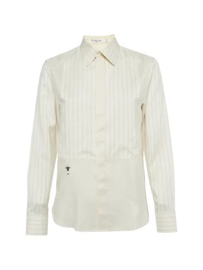 Pre-owned Dior Striped Shirt In Neutral