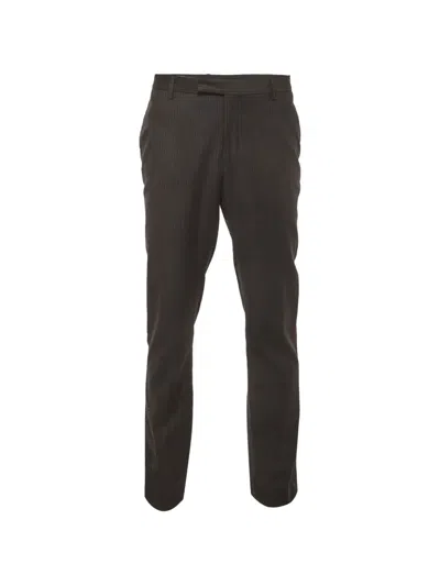 Pre-owned Dior Striped Tailored Trousers In Gray
