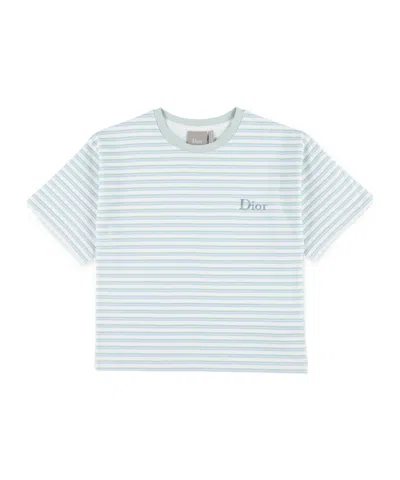 Dior Striped T-shirt In Gray