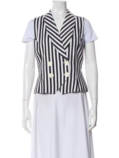 Pre-owned Dior Striped Vest In White