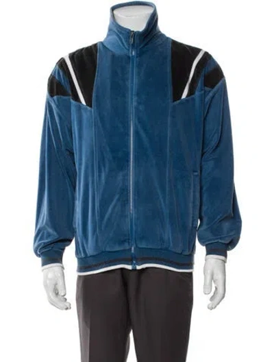 Pre-owned Dior Striped Windbreaker In Blue