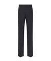 Dior Striped Wool Casual Pants In Black