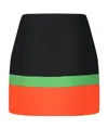 Dior Structured Striped Miniskirt In Black