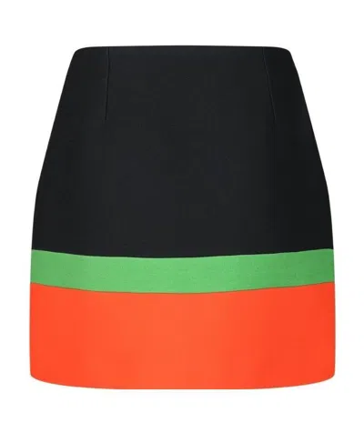Dior Structured Striped Miniskirt In Black