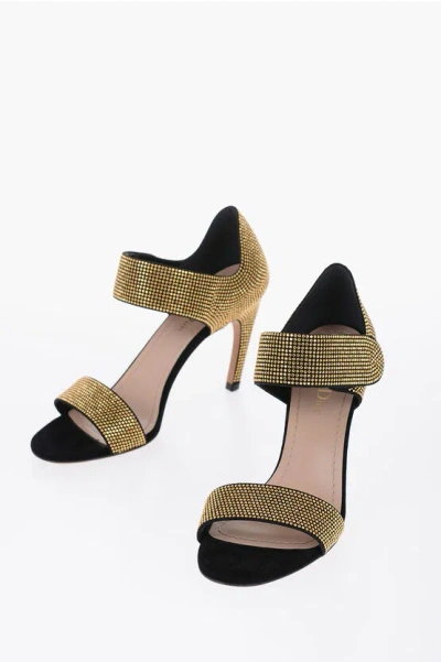 Dior Studded Couture Choc Sandals Heel 9 Cm In Gold
