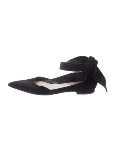Pre-owned Dior Suede Ballet Flats In Blue