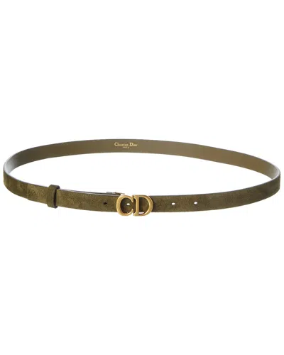Dior Suede Belt In Green