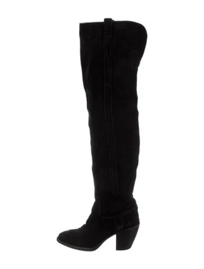 Pre-owned Dior Suede Boots In Black