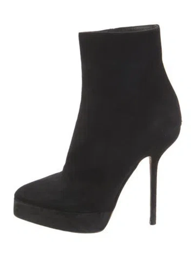 Pre-owned Dior Suede Boots In Black