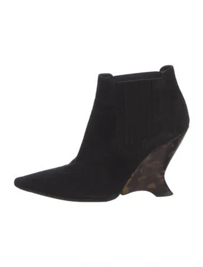 Pre-owned Dior Suede Boots In Black