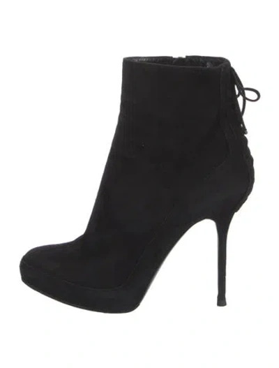 Pre-owned Dior Suede Boots In Black
