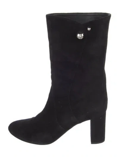 Pre-owned Dior Suede Boots In Black