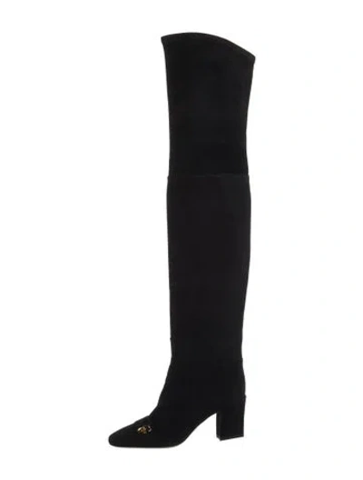 Pre-owned Dior Suede Boots In Black