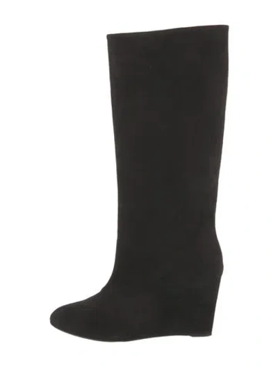 Pre-owned Dior Suede Boots In Black