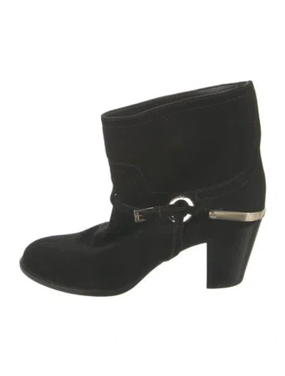 Pre-owned Dior Suede Boots In Black