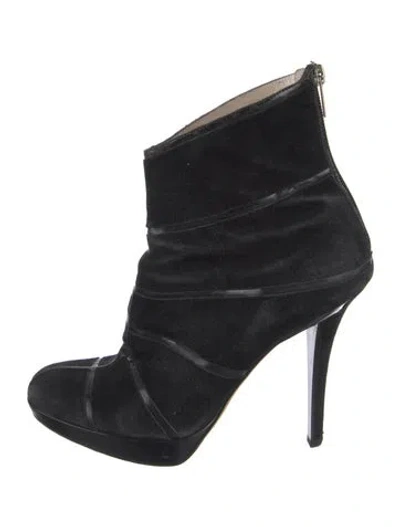 Pre-owned Dior Suede Boots In Black