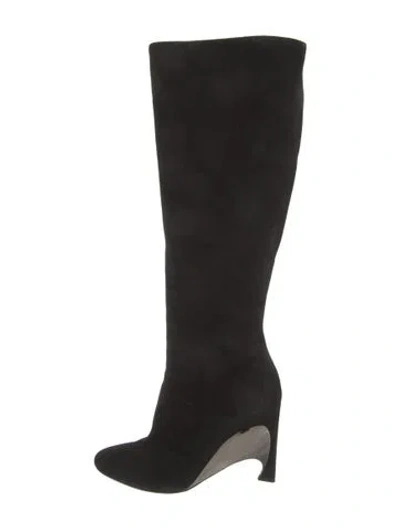 Pre-owned Dior Suede Boots In Black