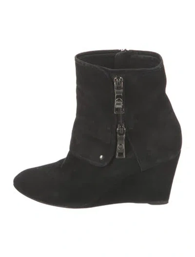 Pre-owned Dior Suede Boots In Black