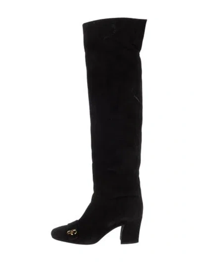 Pre-owned Dior Suede Boots In Black