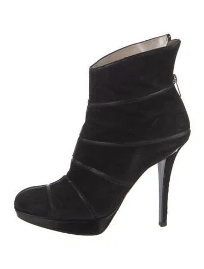 Pre-owned Dior Suede Boots In Black