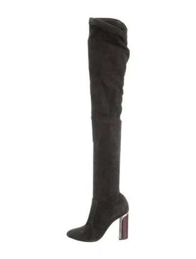 Pre-owned Dior Suede Boots In Black