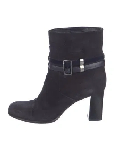 Pre-owned Dior Suede Boots In Blue
