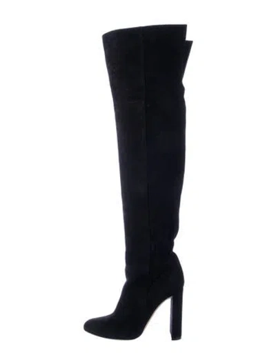 Pre-owned Dior Suede Boots In Blue