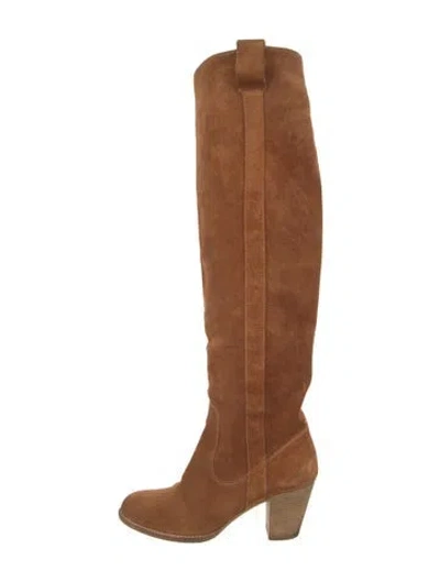 Pre-owned Dior Suede Boots In Brown