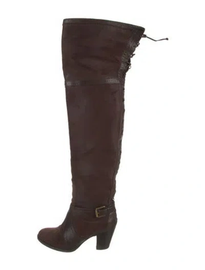 Pre-owned Dior Suede Boots In Brown