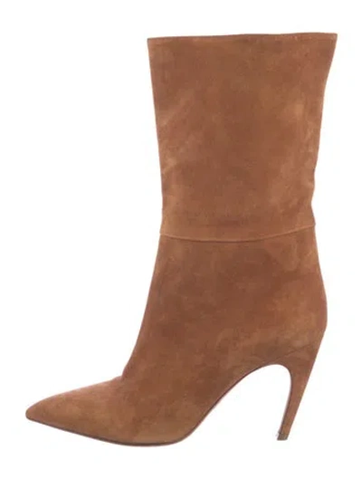 Pre-owned Dior Suede Boots In Brown
