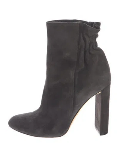 Pre-owned Dior Suede Boots In Grey