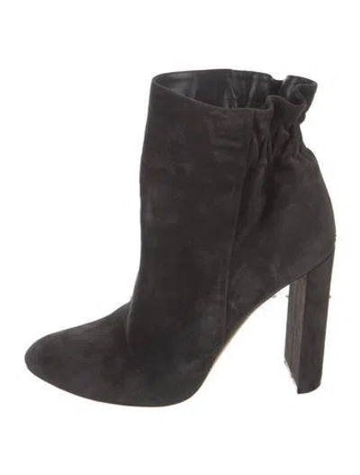 Pre-owned Dior Suede Boots In Grey