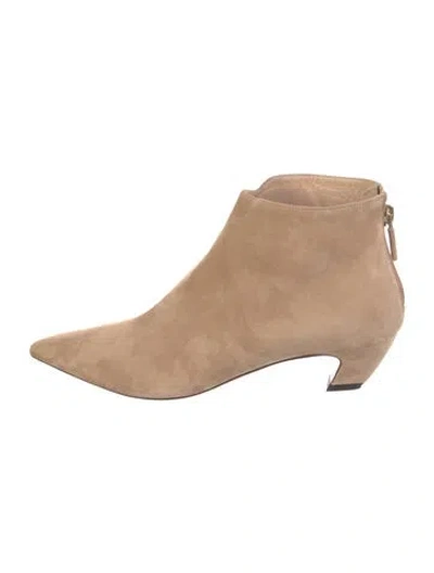 Pre-owned Dior Suede Boots In Neutrals