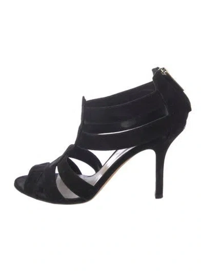 Pre-owned Dior Suede Gladiator Sandals In Black