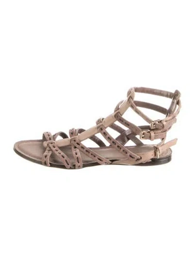 Pre-owned Dior Suede Gladiator Sandals In Brown