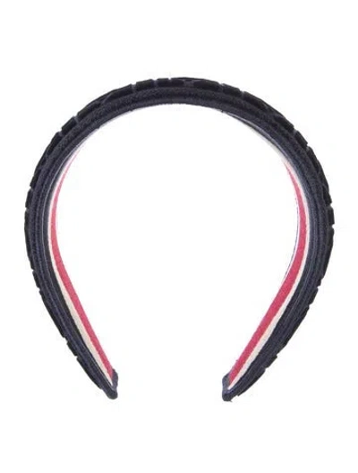 Pre-owned Dior Suede Headband In Blue