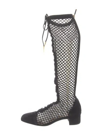 Pre-owned Dior Suede Lace-up Boots In Multicolor