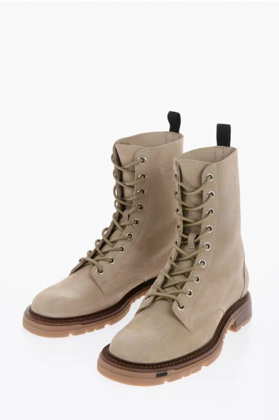 Dior Suede Leather Explorer Combat Boots