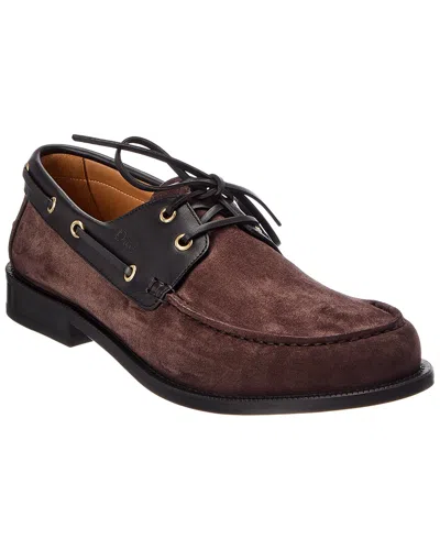 Dior Suede Loafer In Brown