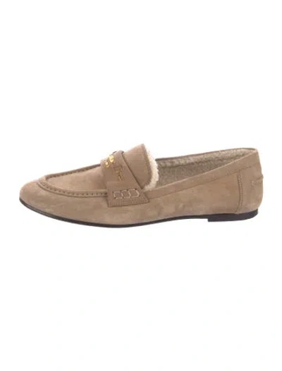 Pre-owned Dior Suede Moccasins In Pink
