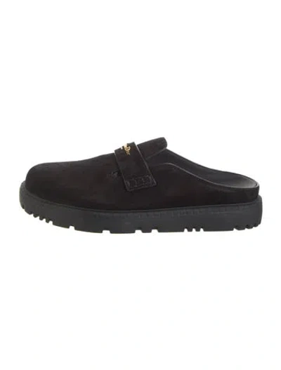 Pre-owned Dior Suede Mules In Black